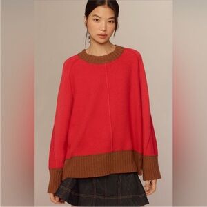Anthropologie Maeve Chandler Crew Neck Relaxed Pullover‎ Sweater